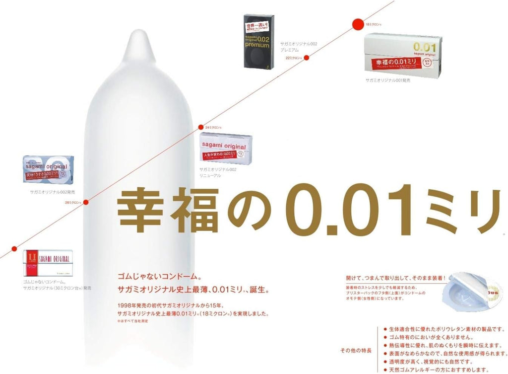 Sagami 0.01 ultratenké 5 kusov